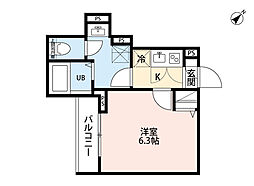 JR横浜線 淵野辺駅 徒歩7分の賃貸アパート 1階1Kの間取り