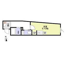 Monologue ワンルームの間取図画像