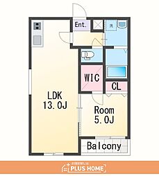 フジパレス吹屋町2番館 1LDKの間取図画像