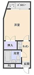 橋本MSマンション ワンルームの間取図画像
