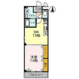 Osaka Metro長堀鶴見緑地線 横堤駅 徒歩7分の賃貸マンション 3階1DKの間取り