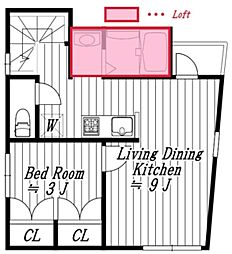 hacco house 3階1LDKの間取り