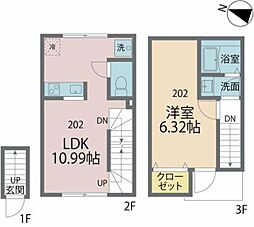 ブランシェ 1LDKの間取図画像