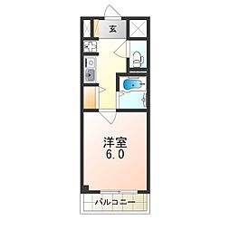 M.SUNRISE 1Kの間取図画像
