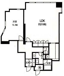渋谷プロパティータワー 1LDKの間取図画像