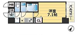 レジデンス神戸大倉山グルーブ 1Kの間取図画像