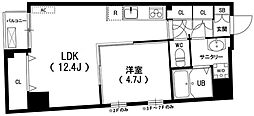 リブリフィオナ 1LDKの間取図画像