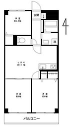 ベルライト青葉台 3LDKの間取図画像