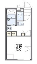 レオパレスシェル ガーデンII 2階1Kの間取り