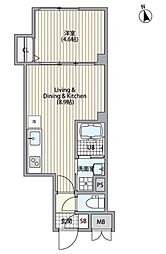 エルファーロ恵比寿 3階1LDKの間取り