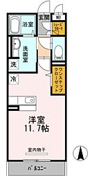 abcdマンション南塚口 ワンルームの間取図画像