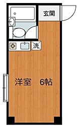 メゾンドK&M 3階ワンルームの間取り