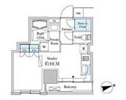 ベルファース芝浦タワー ワンルームの間取図画像