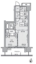 ラポールエムズ 1LDKの間取図画像