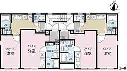 WINDS世田谷 3階1Kの間取り