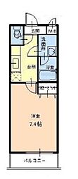 フジパレス愛泉 1Kの間取図画像