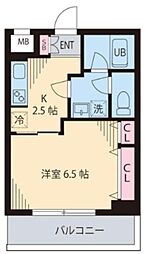 セレリーオ・ニッコー 1Kの間取図画像