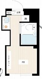 JR京浜東北・根岸線 大森駅 徒歩8分の賃貸マンション 4階ワンルームの間取り