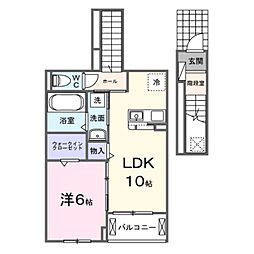 ルーチェ城東 1LDKの間取図画像