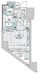 ブライズ東日本橋 6階1Kの間取り