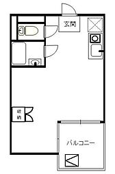 キングスガーデン 3階ワンルームの間取り