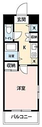 キララローネ 1Kの間取図画像