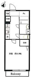 アルピナ 1Kの間取図画像