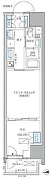 パークアクシス品川天王洲アイル 1LDKの間取図画像