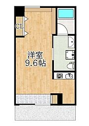 MOANA HALE 2階ワンルームの間取り