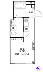 クレサージュ青戸 ワンルームの間取図画像