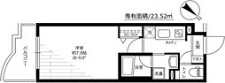 グリフィン新横浜・六番館 1Kの間取図画像