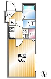 WingHANEDA 1Kの間取図画像