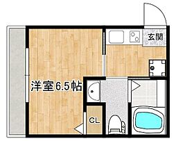 BestStage富士見 1階1Kの間取り