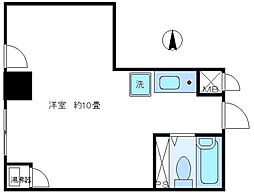 日興パレスビル渋谷 ワンルームの間取図画像
