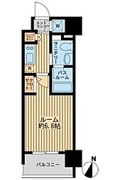 ダフィット門前仲町 8階1Kの間取り
