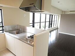 都営大江戸線 勝どき駅 徒歩1分の賃貸マンション 7階1LDKのリビング/ダイニング