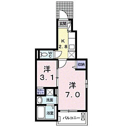 フォーレスト 2Kの間取図画像