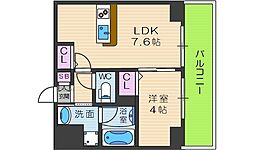 CODE西宮甲子園口 1LDKの間取図画像
