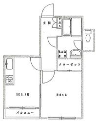 メゾン・ド・シオン 1DKの間取図画像