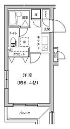 RisingPlace板橋 1階1Kの間取り