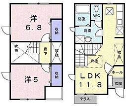 サンシャイン2 2LDKの間取図画像