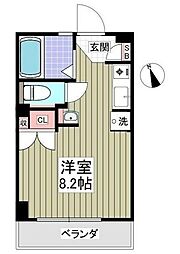 マルヴィエント ワンルームの間取図画像
