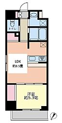 ドゥーエ浅草橋II 6階1LDKの間取り