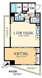 リバティーズSAGA2 1LDKの間取図画像