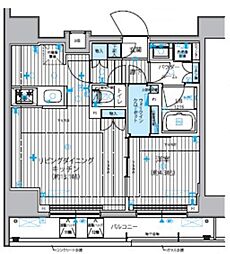 MAINSTAGE新御徒町 1LDKの間取図画像
