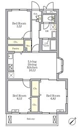 メゾンカルム中落合Ｎｏｒｔｈ 1階3LDKの間取り