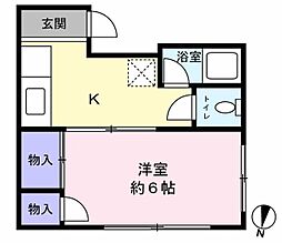 メゾン・ド・チエコ 1Kの間取図画像