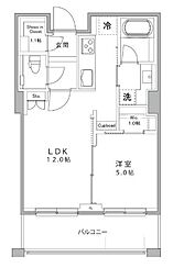 パークコート麻布十番ザ・タワー 1LDKの間取図画像