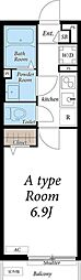 リブリストラーダブリランテ 1Kの間取図画像