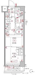 クレイシアIDZ幡ヶ谷 2Kの間取図画像